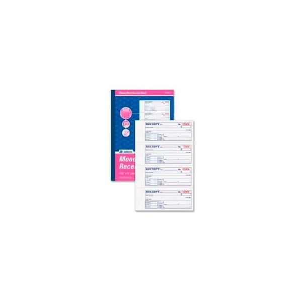Adams Mfg Adams® Money/Rent Receipt Book, 3Part, Carbonless, 75/8" x 11", 100 Sets TC1182 Zoro